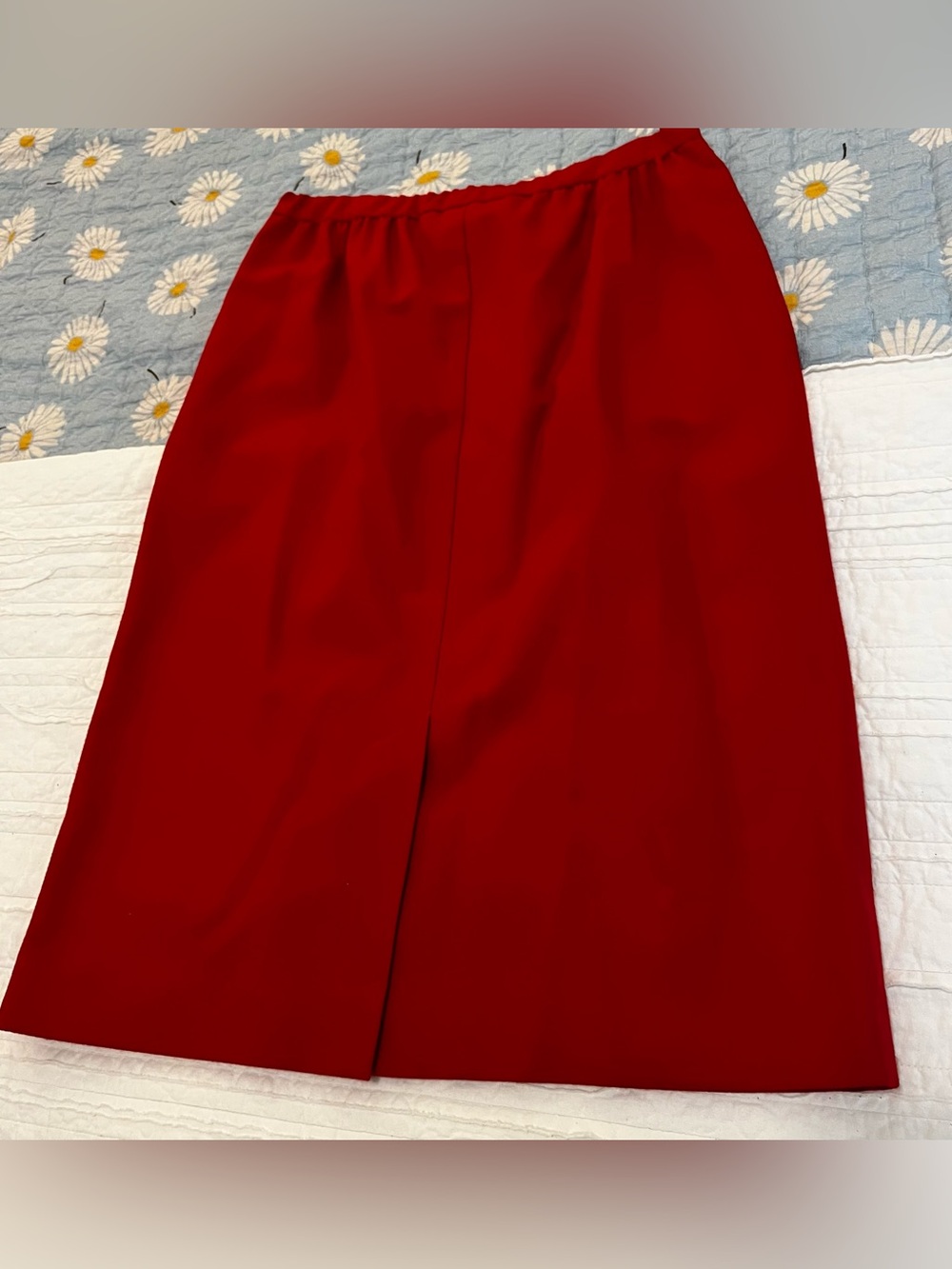 Pendleton Red Midi Skirt with Elastic Waist - Picture 10 of 14